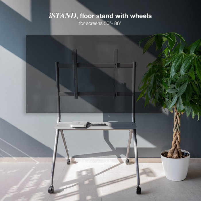 Tooq iSTAND Soporte de Suelo con Ruedas para Pantallas 50-86 pulgadas, Gris Tooq iSTAND Soporte de Suelo con Ruedas para Pantallas 50-86 pulgadas, Gris